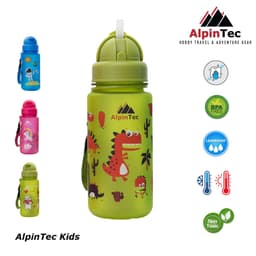 Παγούρι Alpin tec Kids Dino Πράσινο με καλαμάκι 400ml 1
