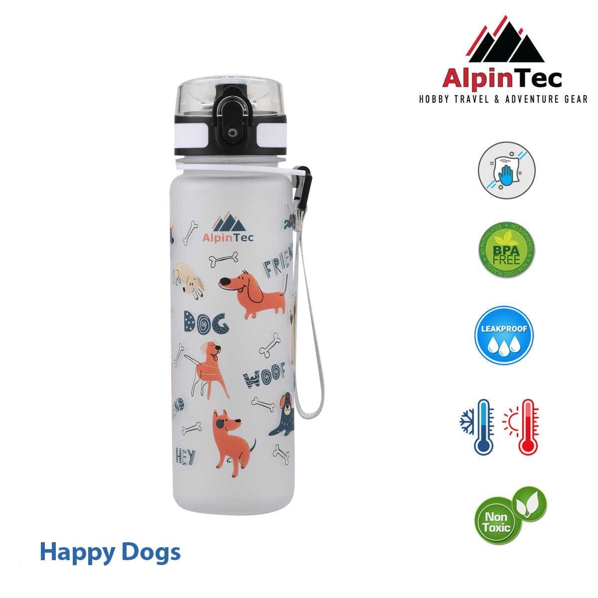 Παγούρι Alpin tec Kids Σκυλάκι Λευκό 500ml